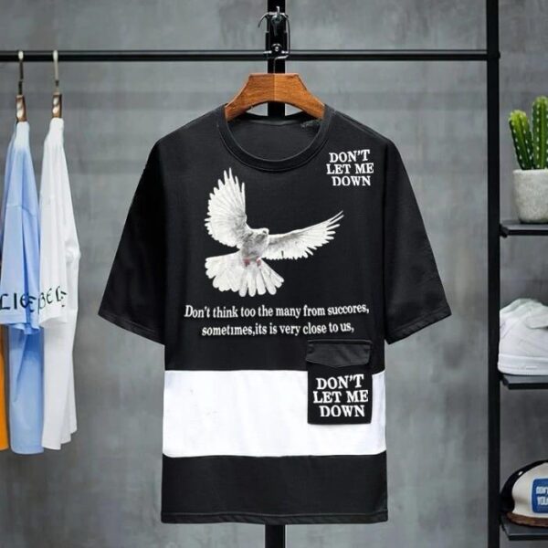 Front Back Pigeon Printed Drop shoulder - Image 3