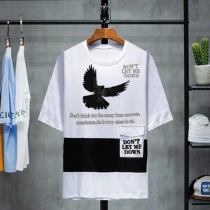 Front Back Pigeon Printed Drop shoulder