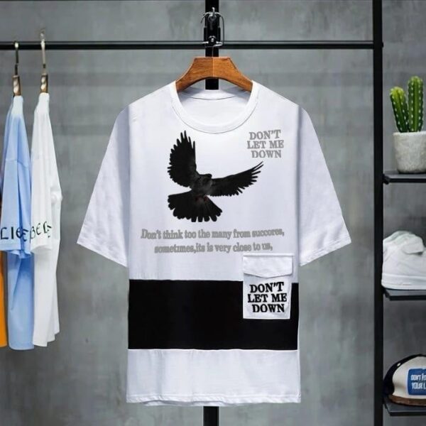 Front Back Pigeon Printed Drop shoulder