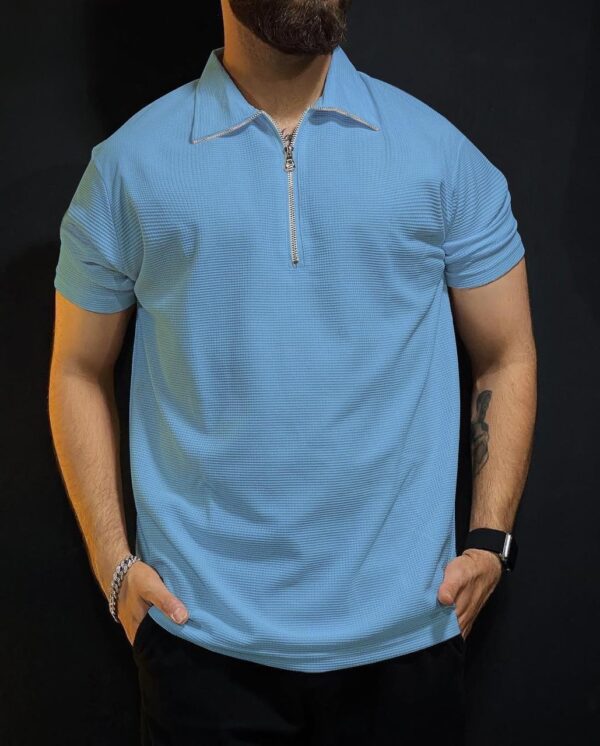 "Trendy Zip-Style Polo Shirt - Ultimate Comfort & Fashion Forward | Perfect for Casual & Active Wear!"