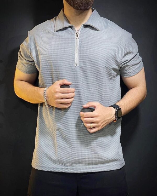 "Trendy Zip-Style Polo Shirt - Ultimate Comfort & Fashion Forward | Perfect for Casual & Active Wear!"