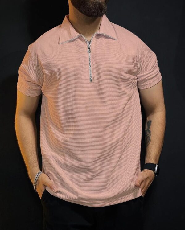 "Trendy Zip-Style Polo Shirt - Ultimate Comfort & Fashion Forward | Perfect for Casual & Active Wear!"