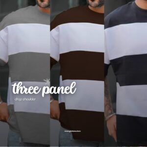 "Trendy Three-Panel Drop Shoulder Sweater – Oversized, Casual Chic, Cozy Street Style"