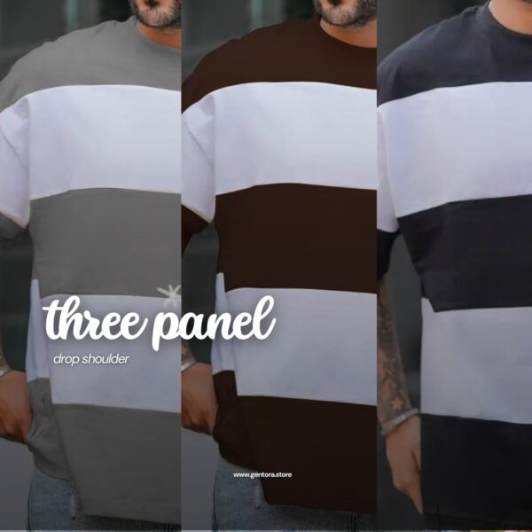 "Trendy Three-Panel Drop Shoulder Sweater – Oversized, Casual Chic, Cozy Street Style"