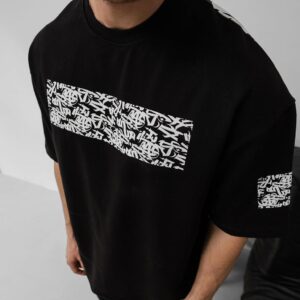 Embossed Full Back Printed Drop Shoulder Tee – Bold Streetwear Statement