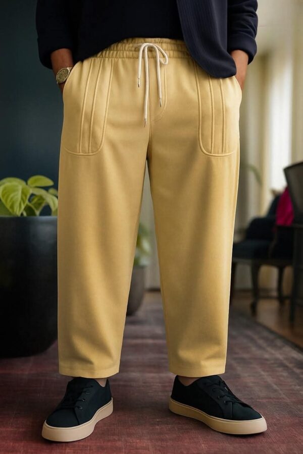 Men's Slim Fit Pocket Stripe Trousers – Casual & Stylish Everyday Wear