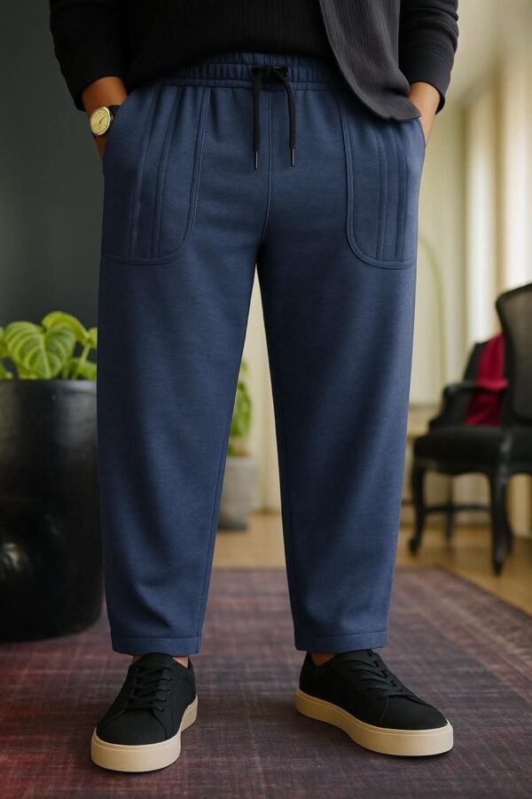 Men's Slim Fit Pocket Stripe Trousers – Casual & Stylish Everyday Wear - Image 3