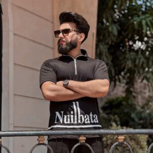 Nuilbata Men's Printed Zip-Up Polo T-Shirt – Casual Short Sleeve