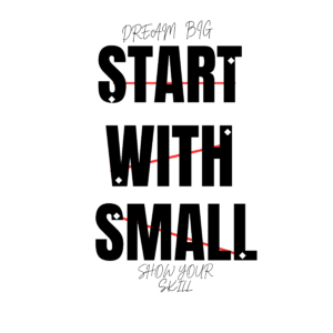 Start With Small Drop Shoulder Printed T Shirt