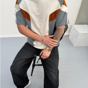 Oversized Multi-Panel Graphic T-Shirt