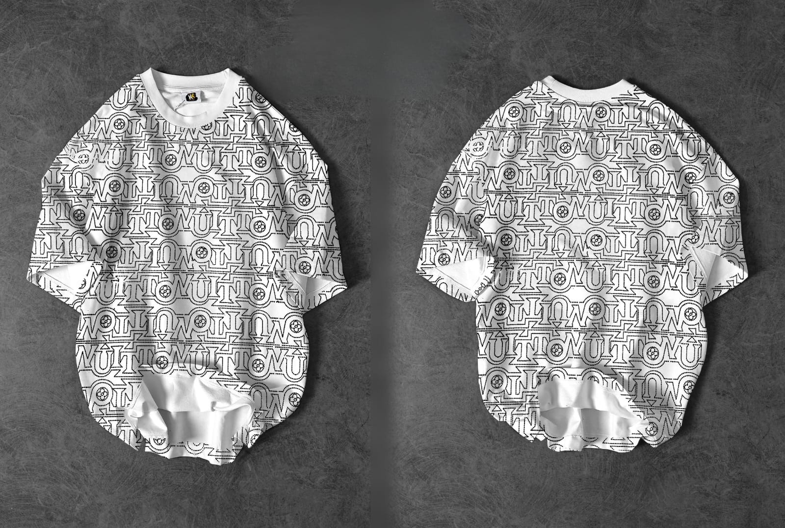 Oversized Print Drop Shoulder Shirt