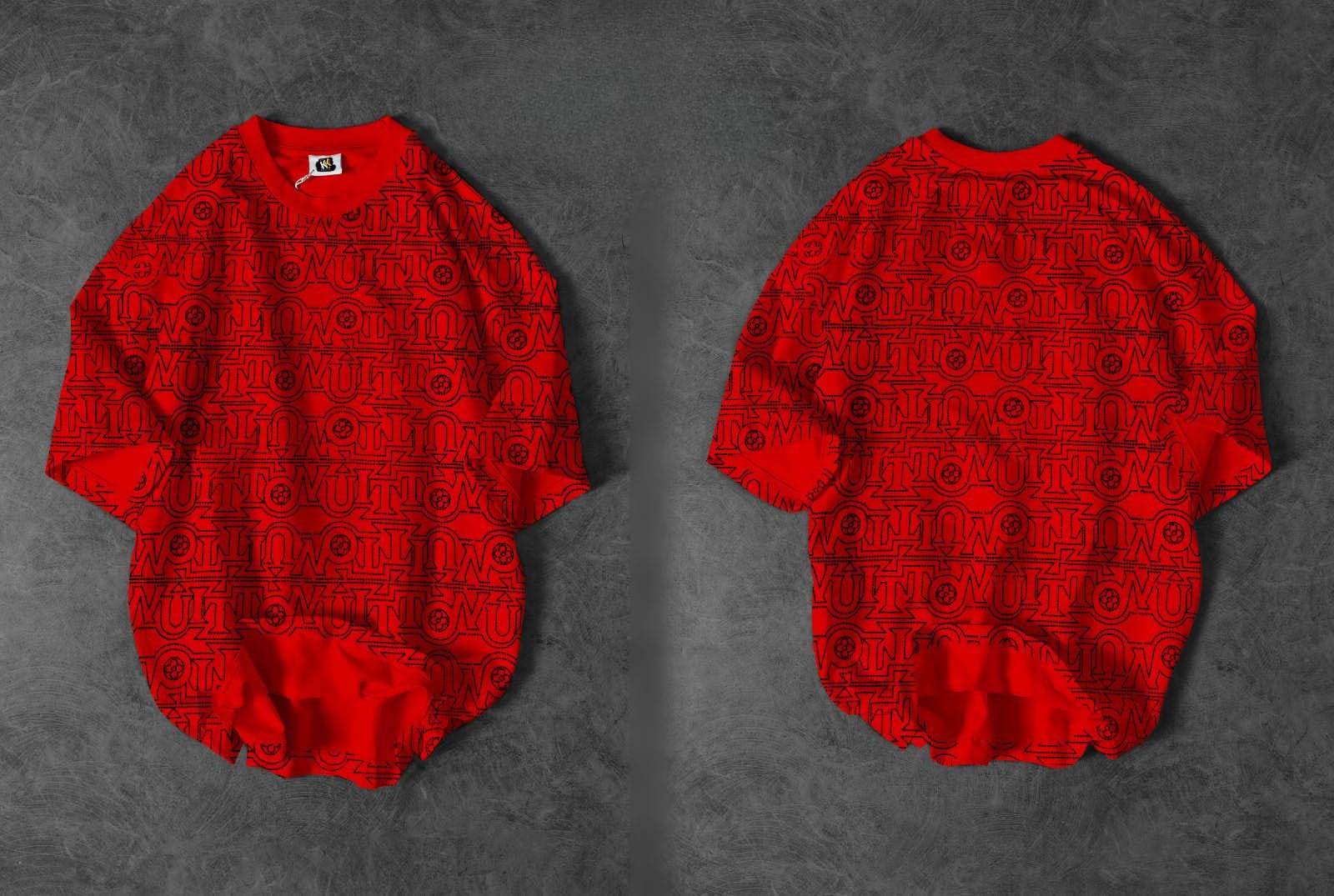 Oversized Print Drop Shoulder Shirt - Image 4