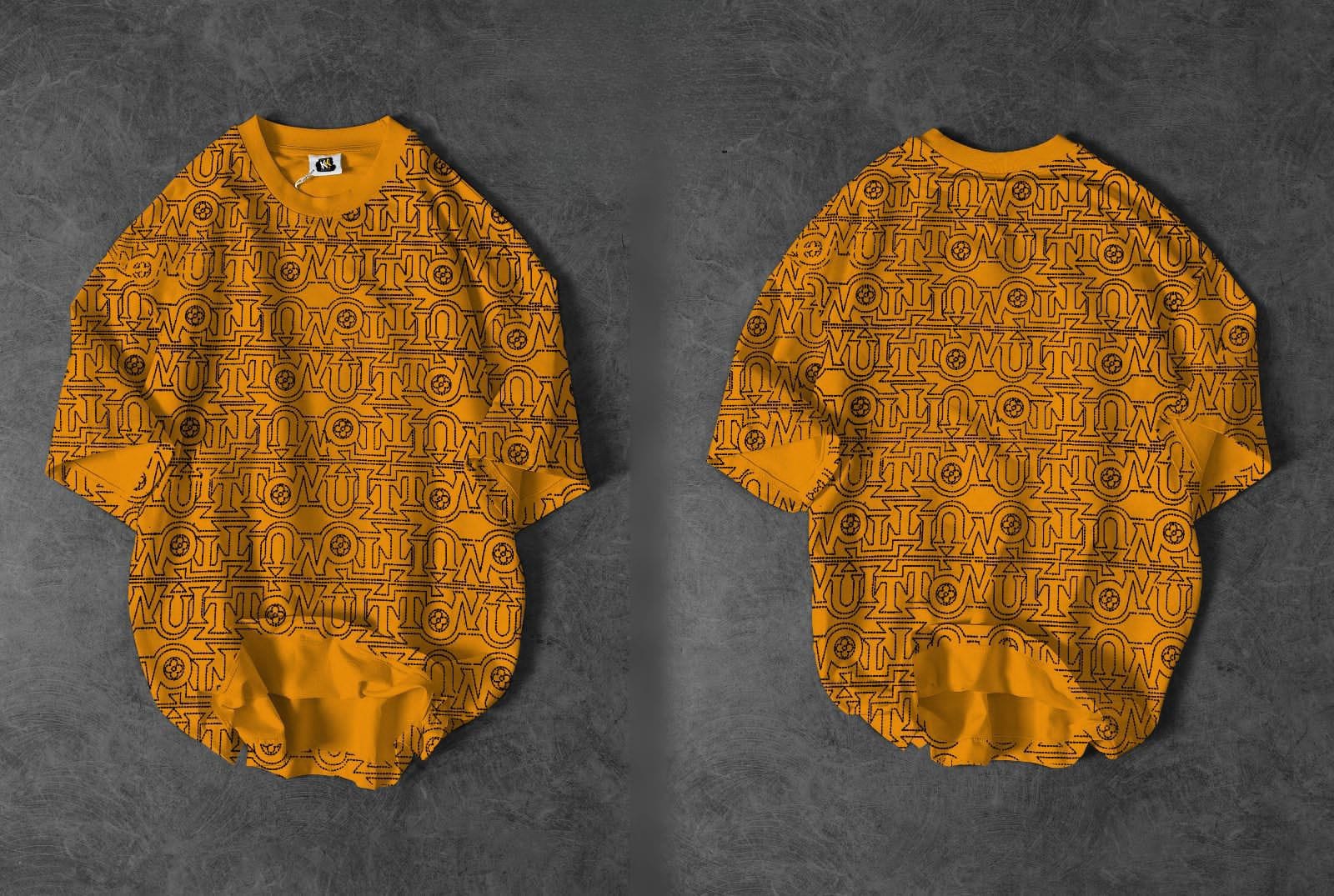 Oversized Print Drop Shoulder Shirt - Image 3