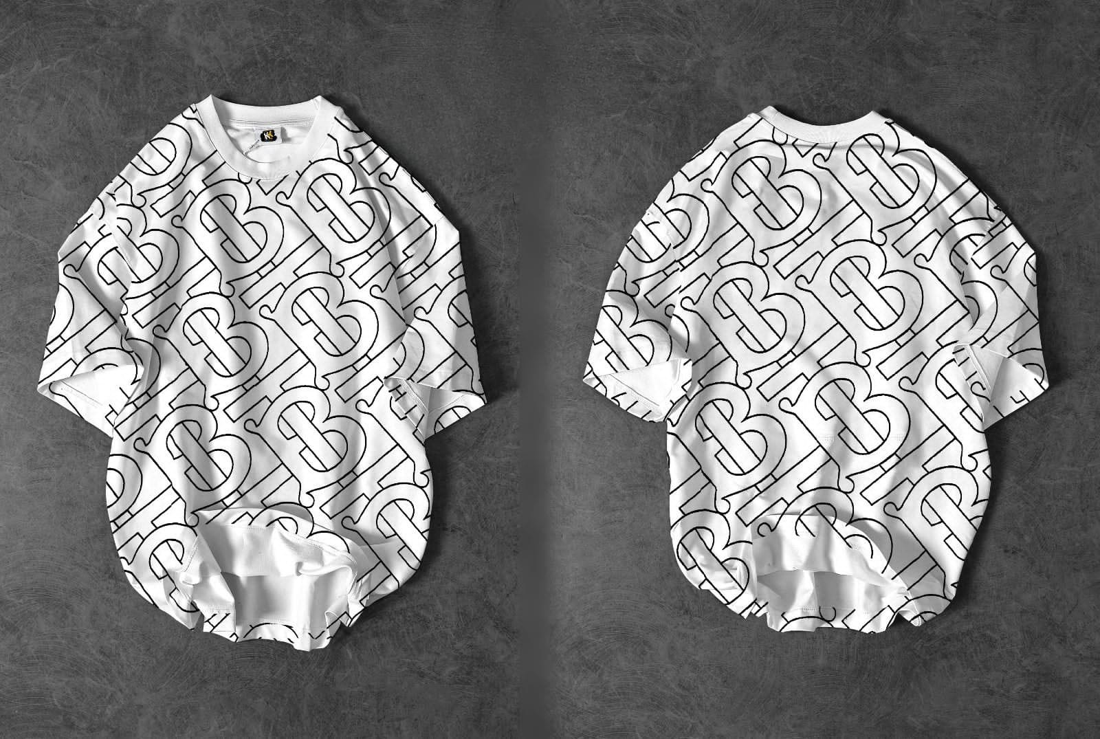 Oversized Print Drop Shoulder Shirt